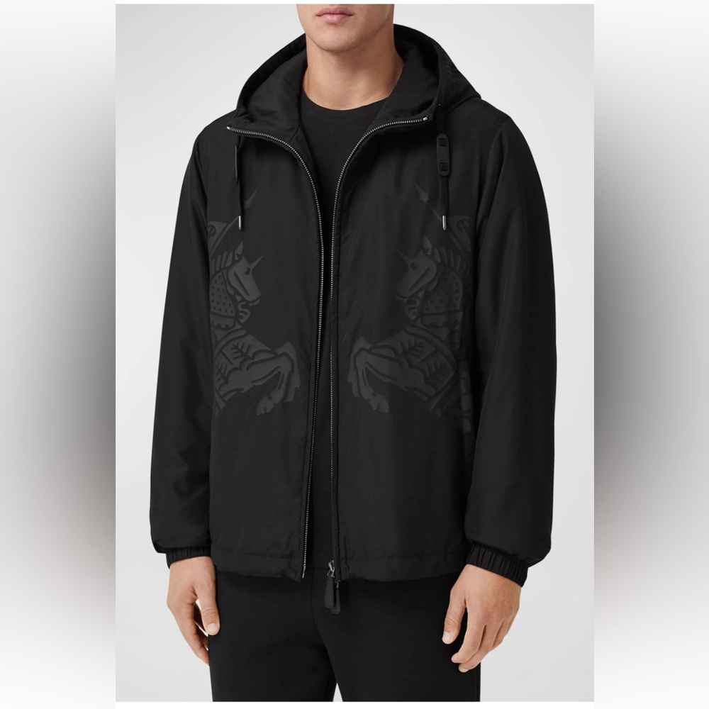 SOLD Burberry Men’s Stangford Black Hooded Jacket - Picture 4 of 9